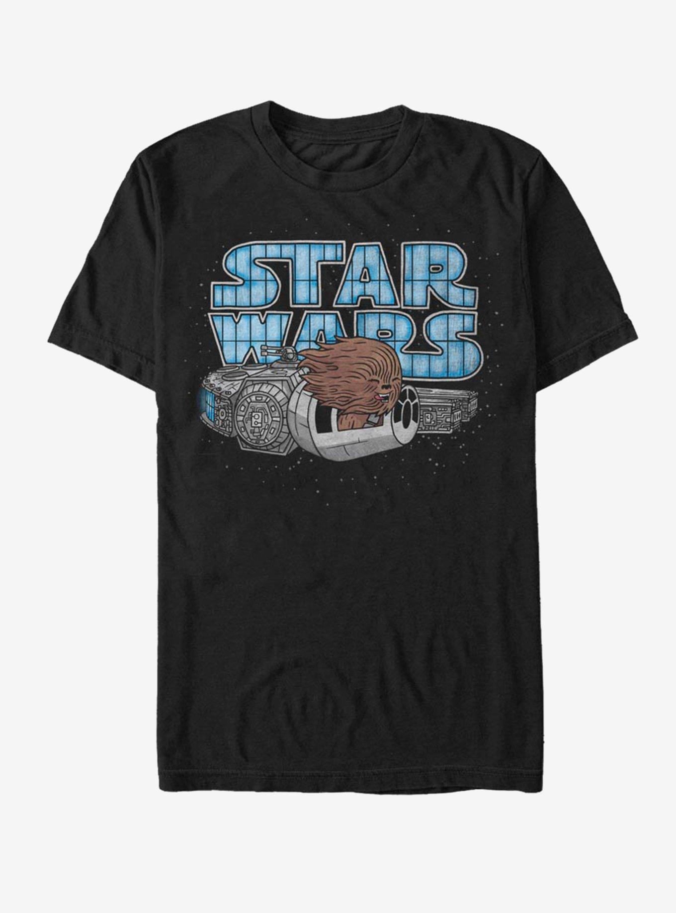 Star Wars Hair in the Wind T-Shirt, BLACK, hi-res