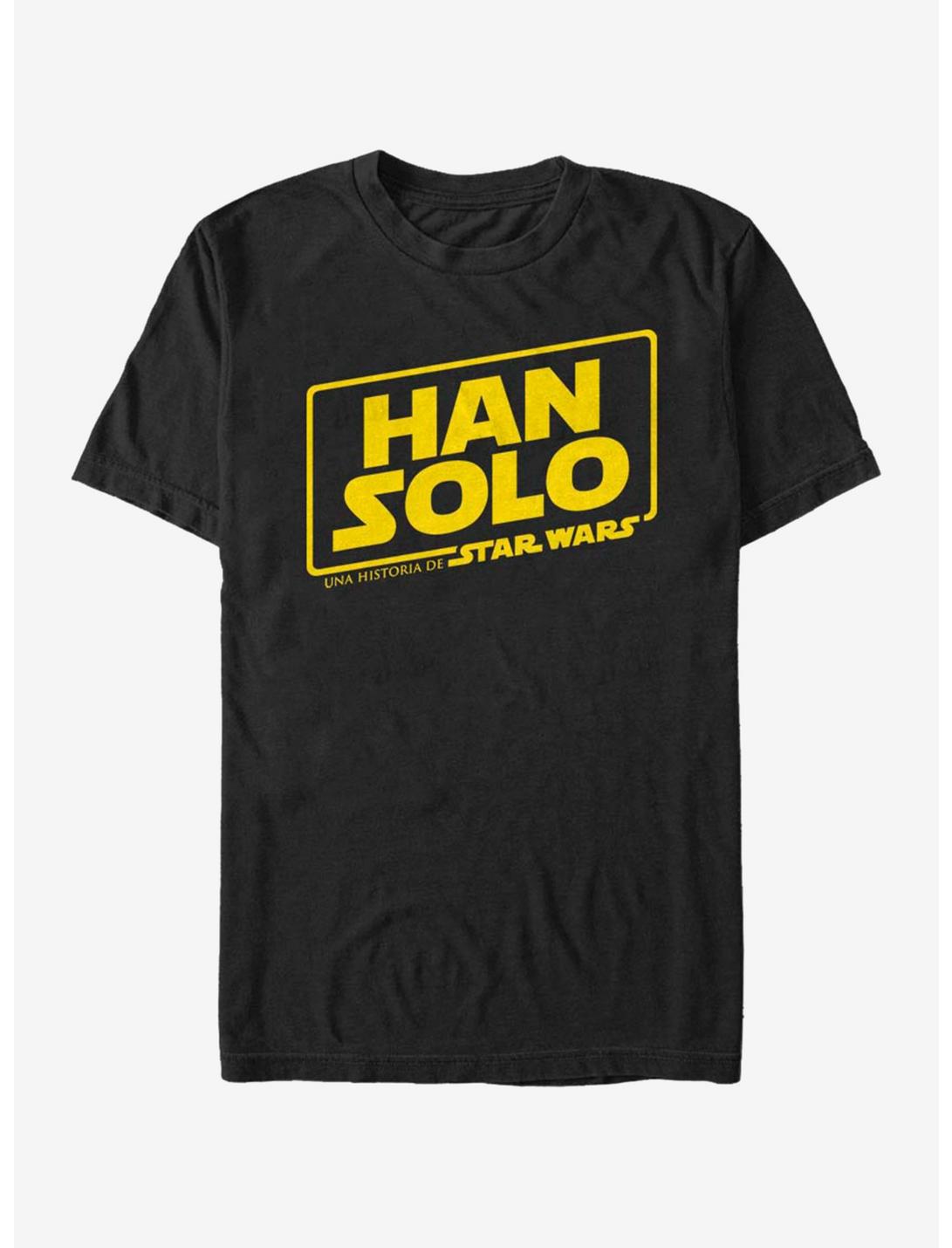 Star Wars Han Spanish Logo T-Shirt, BLACK, hi-res