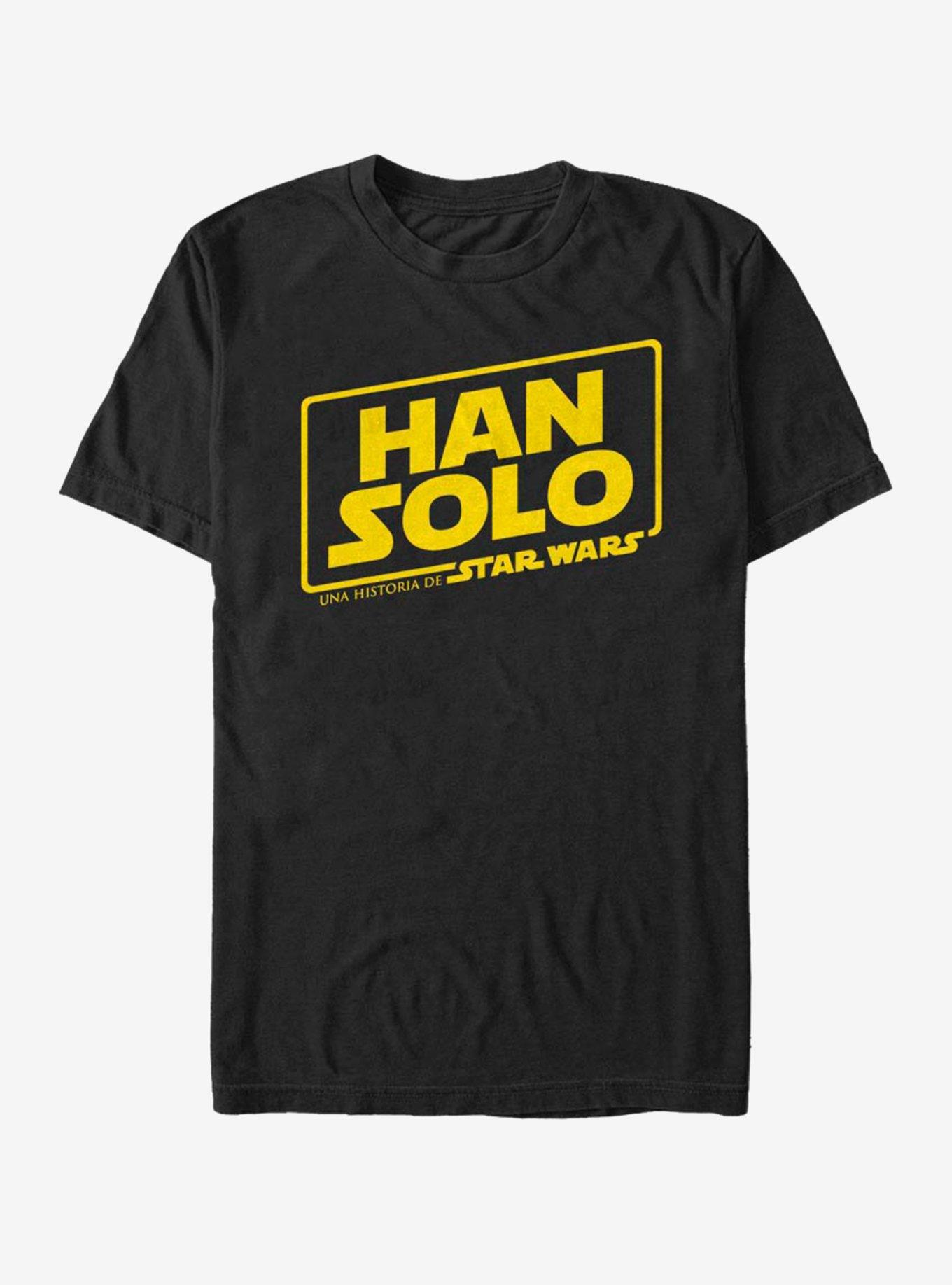Star Wars Han Spanish Logo T-Shirt, BLACK, hi-res