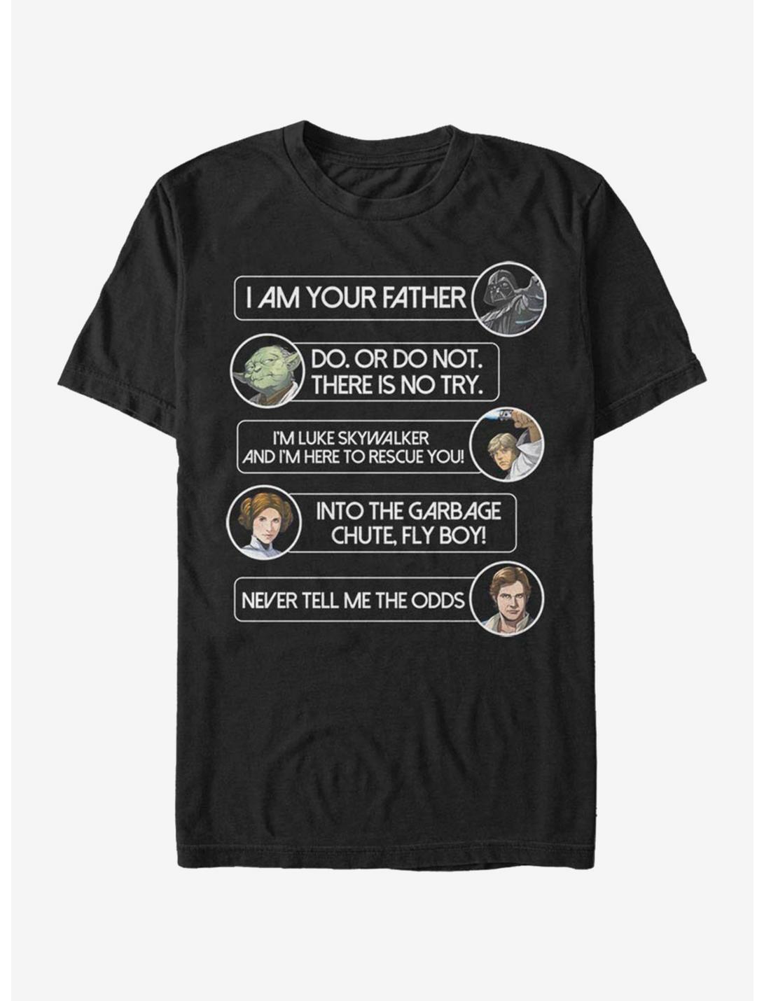 Star Wars Character Quotage T-Shirt, BLACK, hi-res