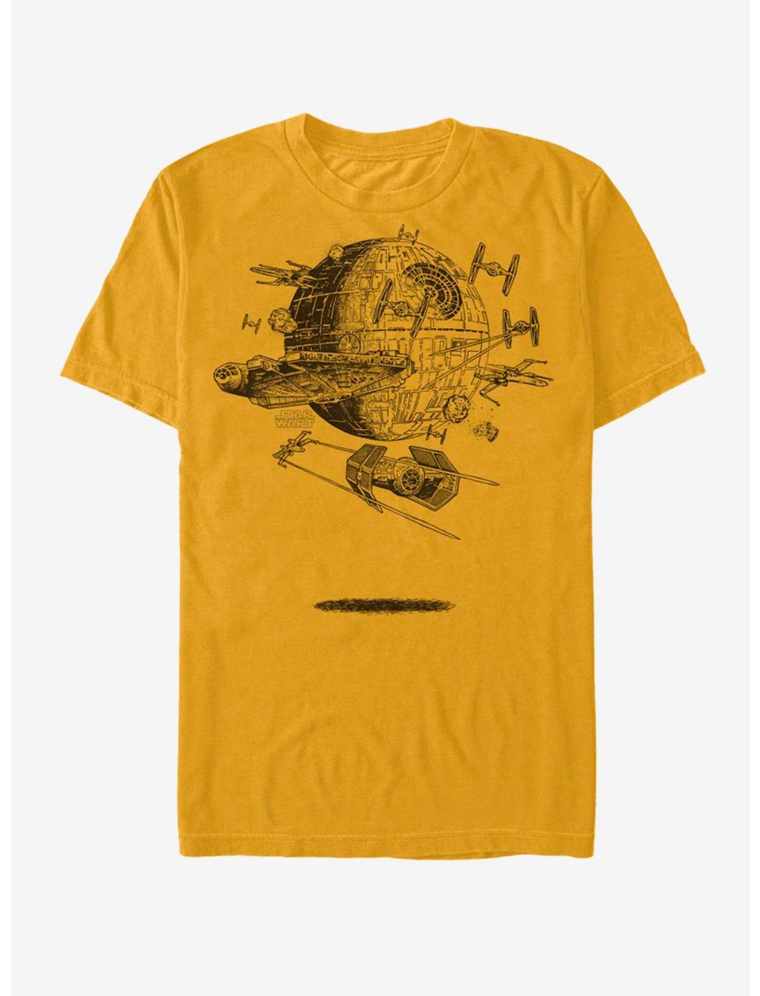 Star Wars Sketch Battle Logo T-Shirt, GOLD, hi-res