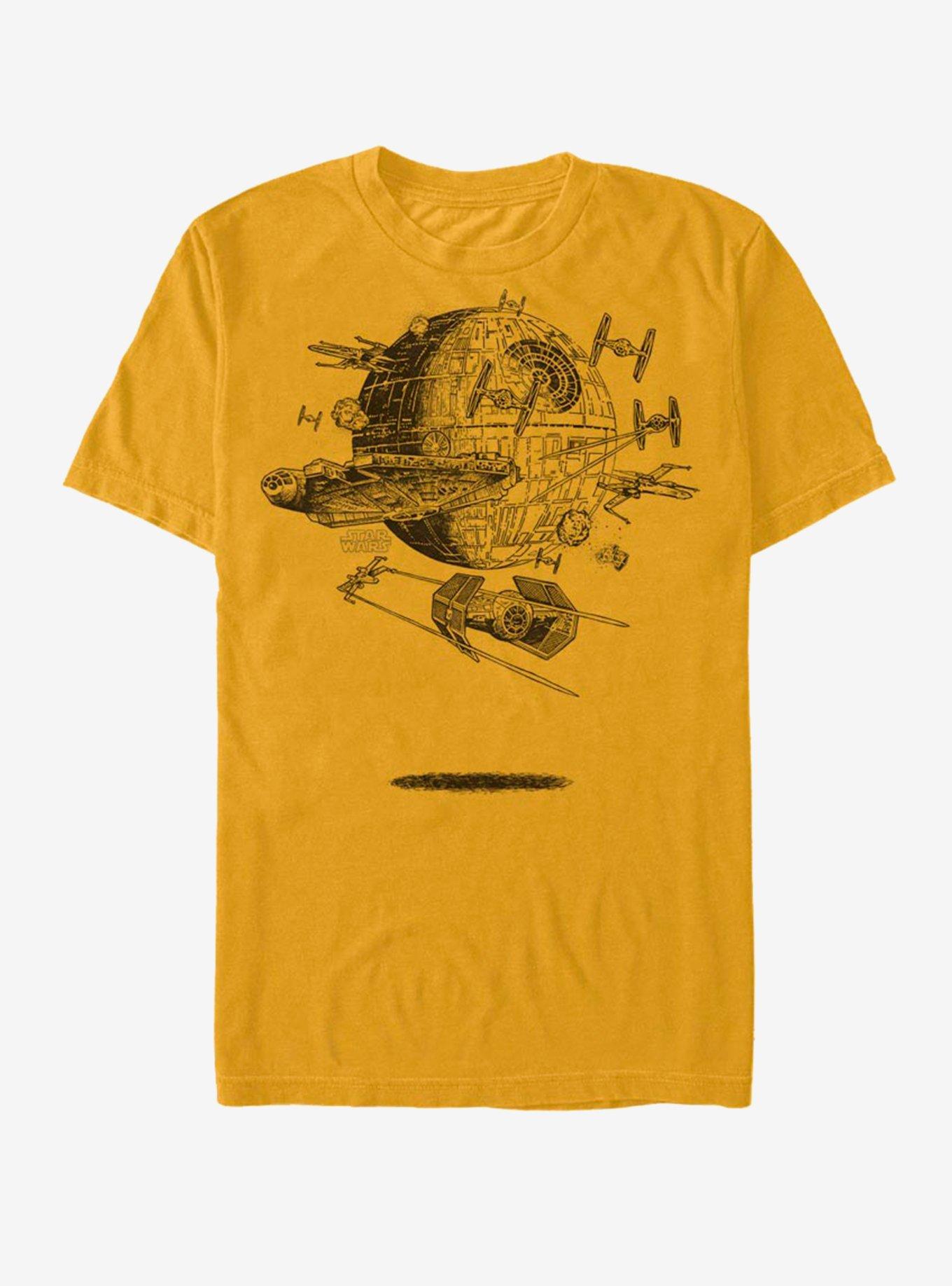 Star Wars Sketch Battle Logo T-Shirt, GOLD, hi-res