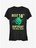 Star Wars Yoda Eighteen Girls T-Shirt, BLACK, hi-res