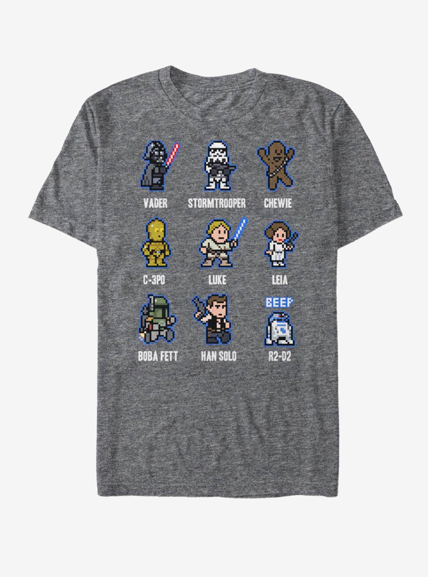 Star Wars Sprite Wars T-Shirt, CHAR HTR, hi-res