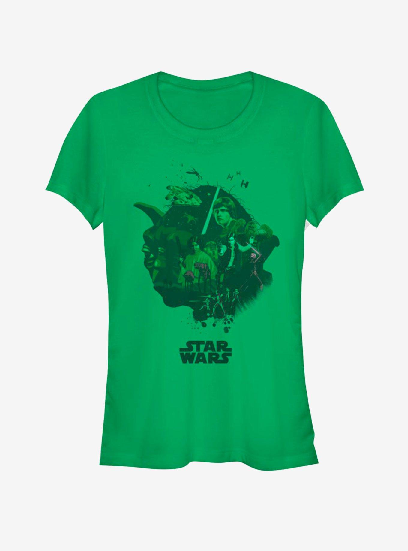 Star Wars Yoda Head Fill Girls T-Shirt, KELLY, hi-res
