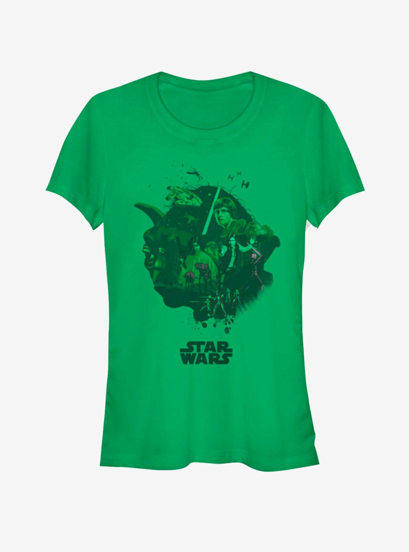 Star Wars Yoda Head Fill Girls T-Shirt, KELLY, hi-res