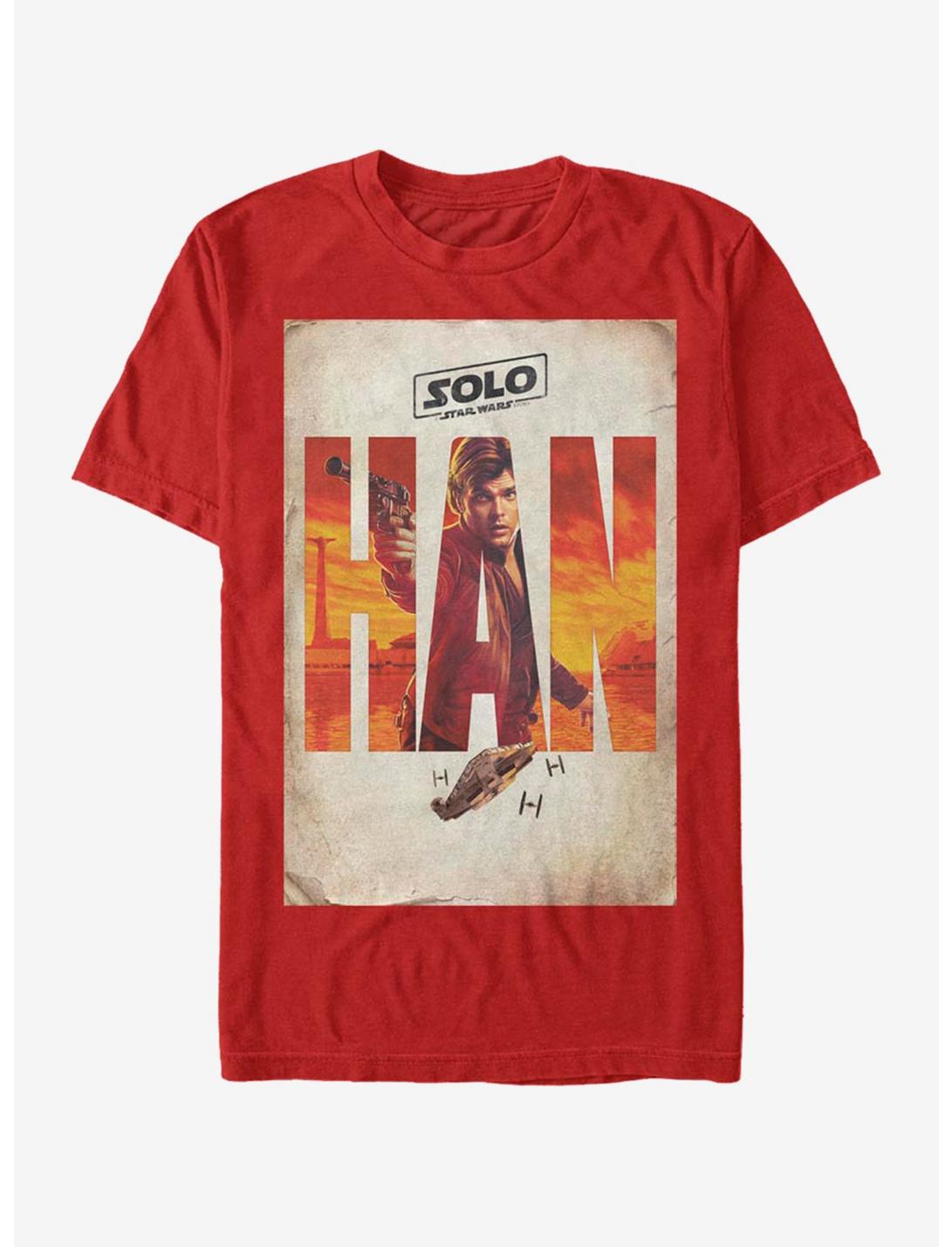 Star Wars Solo Western Poster T-Shirt, RED, hi-res