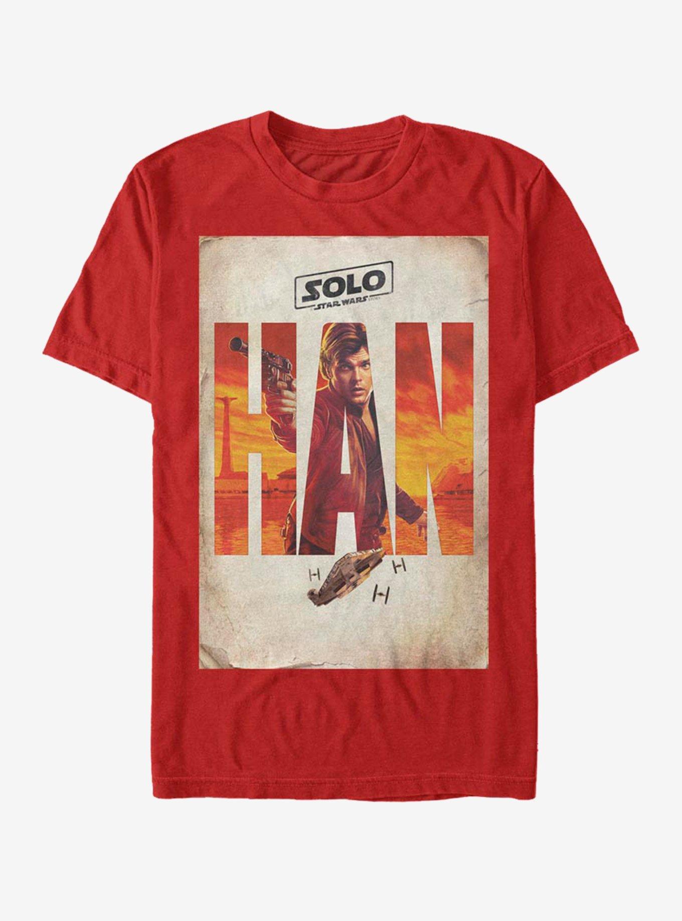 Star Wars Solo Western Poster T-Shirt, RED, hi-res