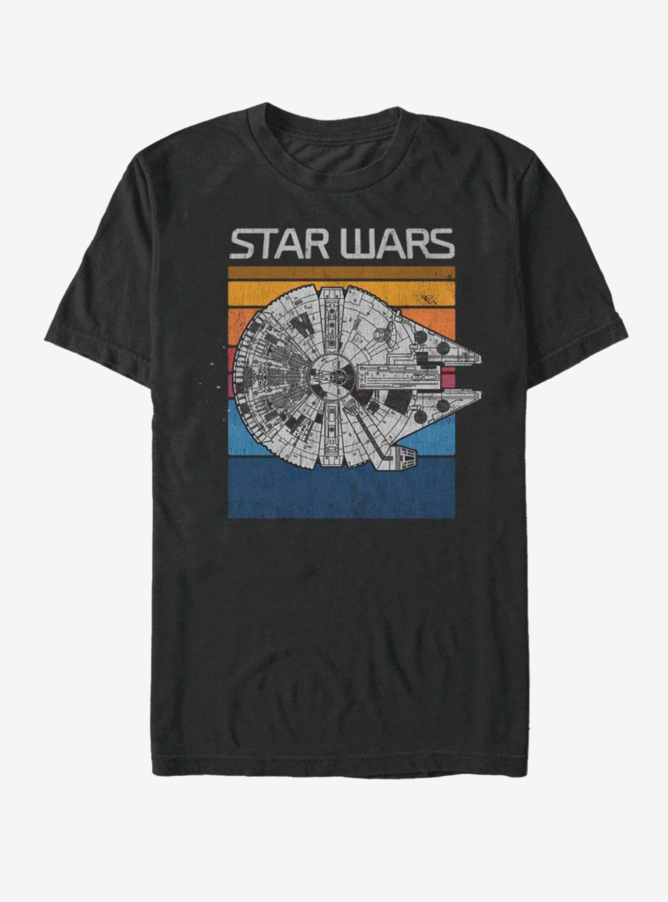 Star Wars Falcon Colors Three T-Shirt, BLACK, hi-res