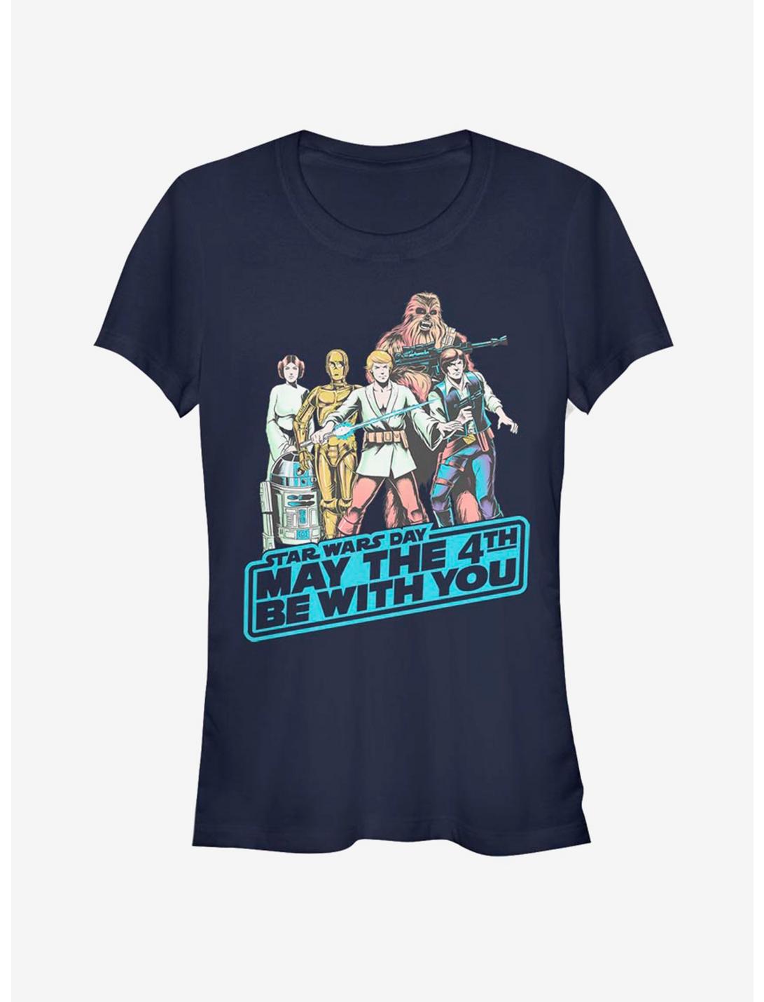 Star Wars May Fourth Group Girls T-Shirt, NAVY, hi-res
