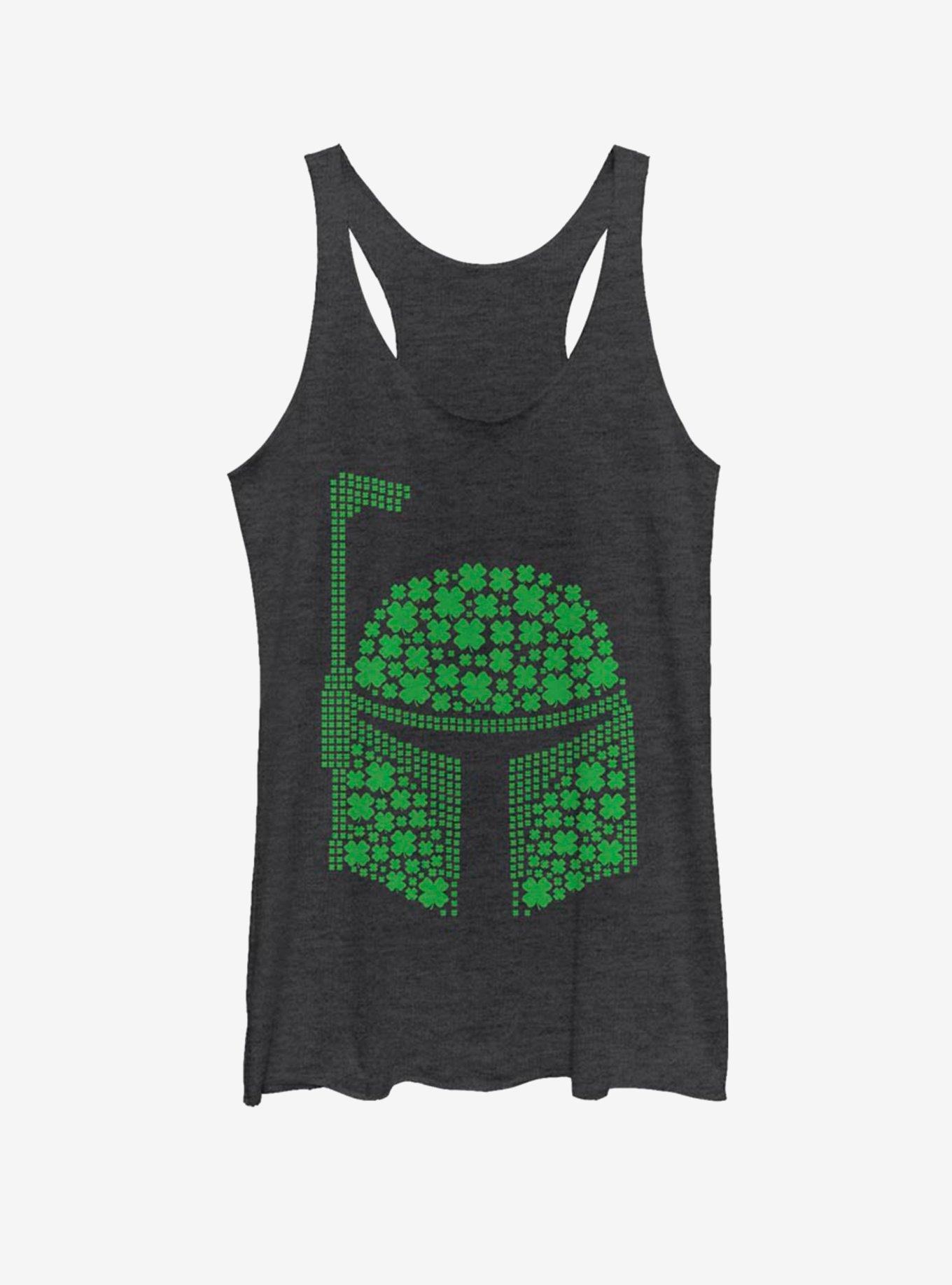 Star Wars Boba Clovers Girls Tank, BLK HTR, hi-res