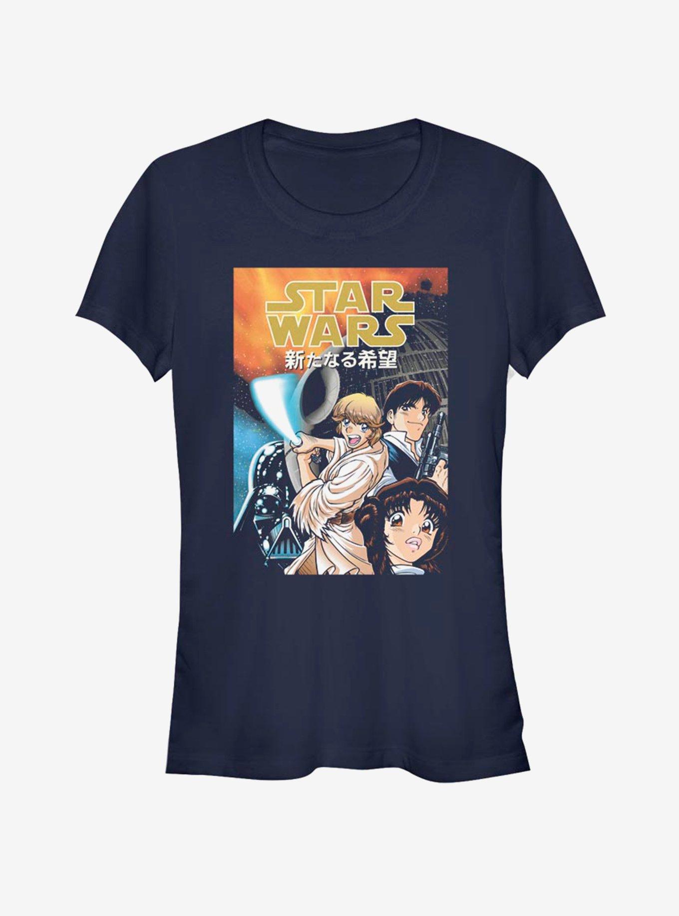 Star Wars Manga One Girls T-Shirt, NAVY, hi-res