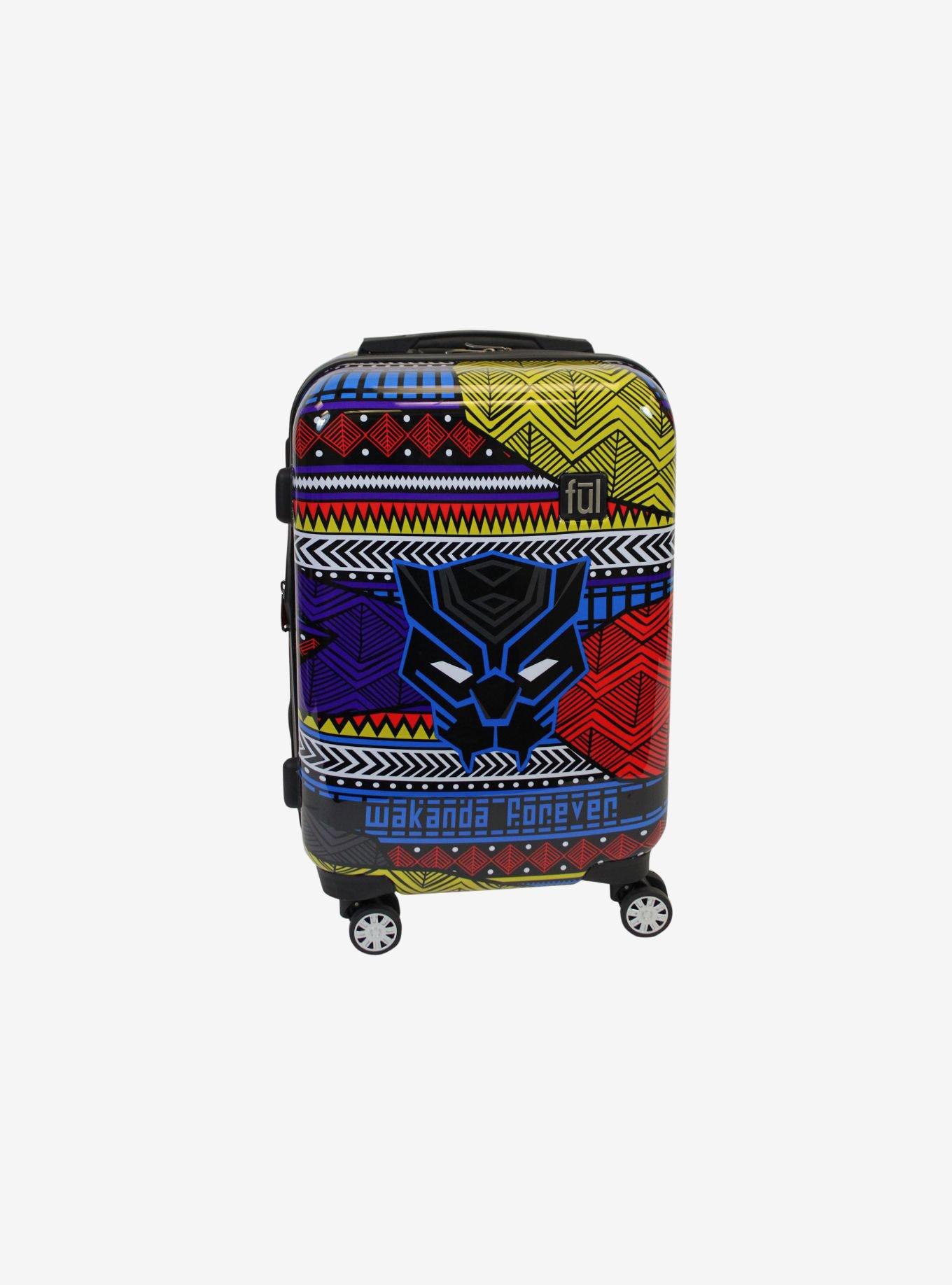 FUL Marvel Black Panther Geometric Art 21 Inch Hard Sided Rolling Luggage, , hi-res