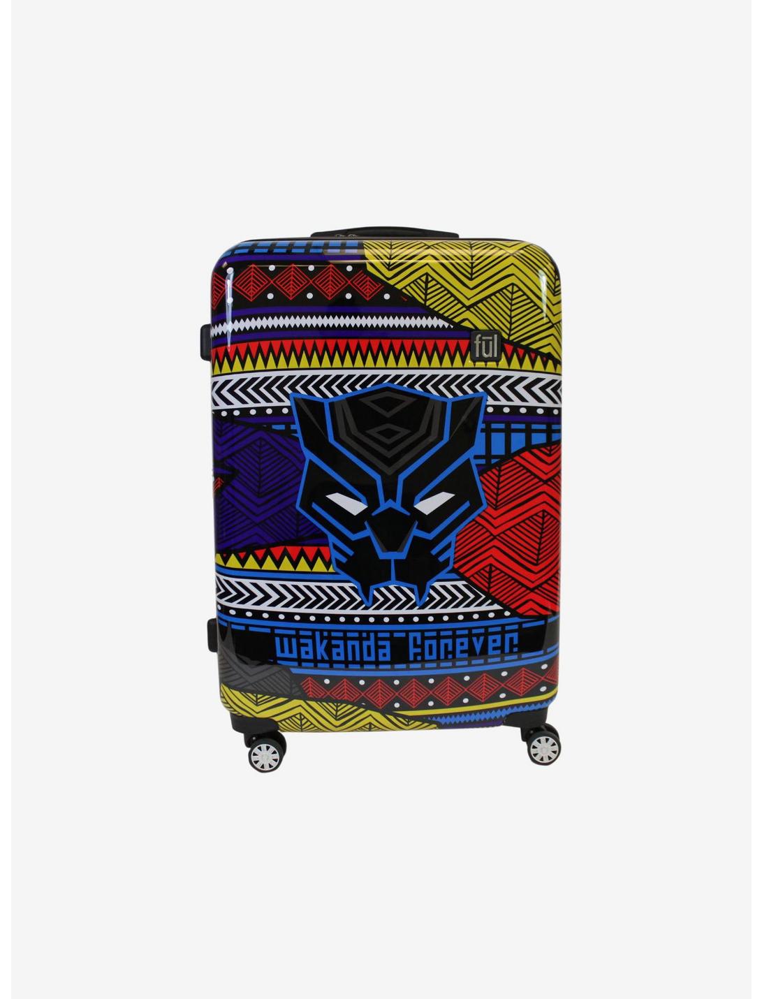 FUL Marvel Black Panther Geometric Art 25 Inch Hard Sided Rolling Luggage, , hi-res