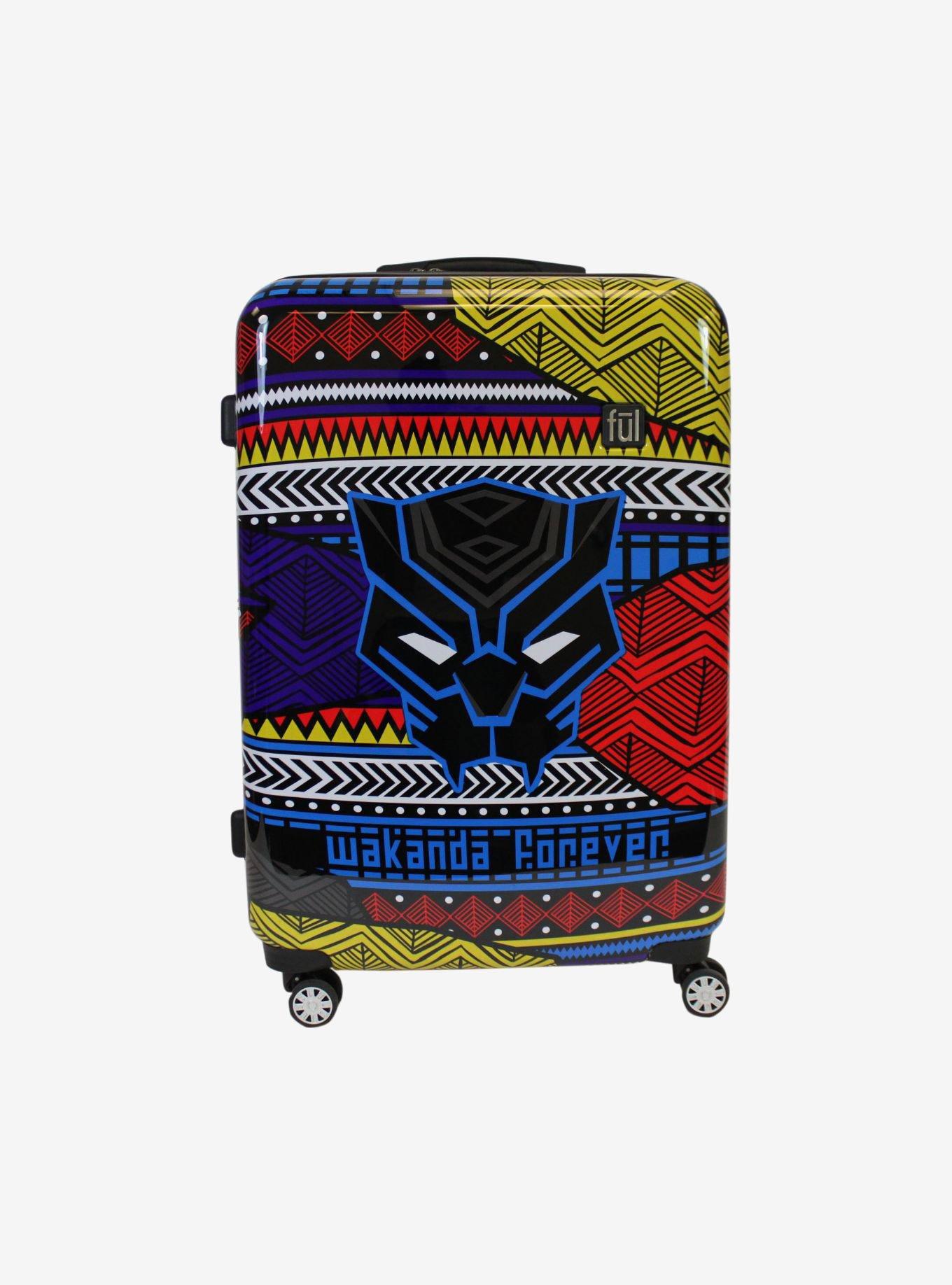 FUL Marvel Black Panther Geometric Art 29 Inch Hard Sided Rolling Luggage, , hi-res