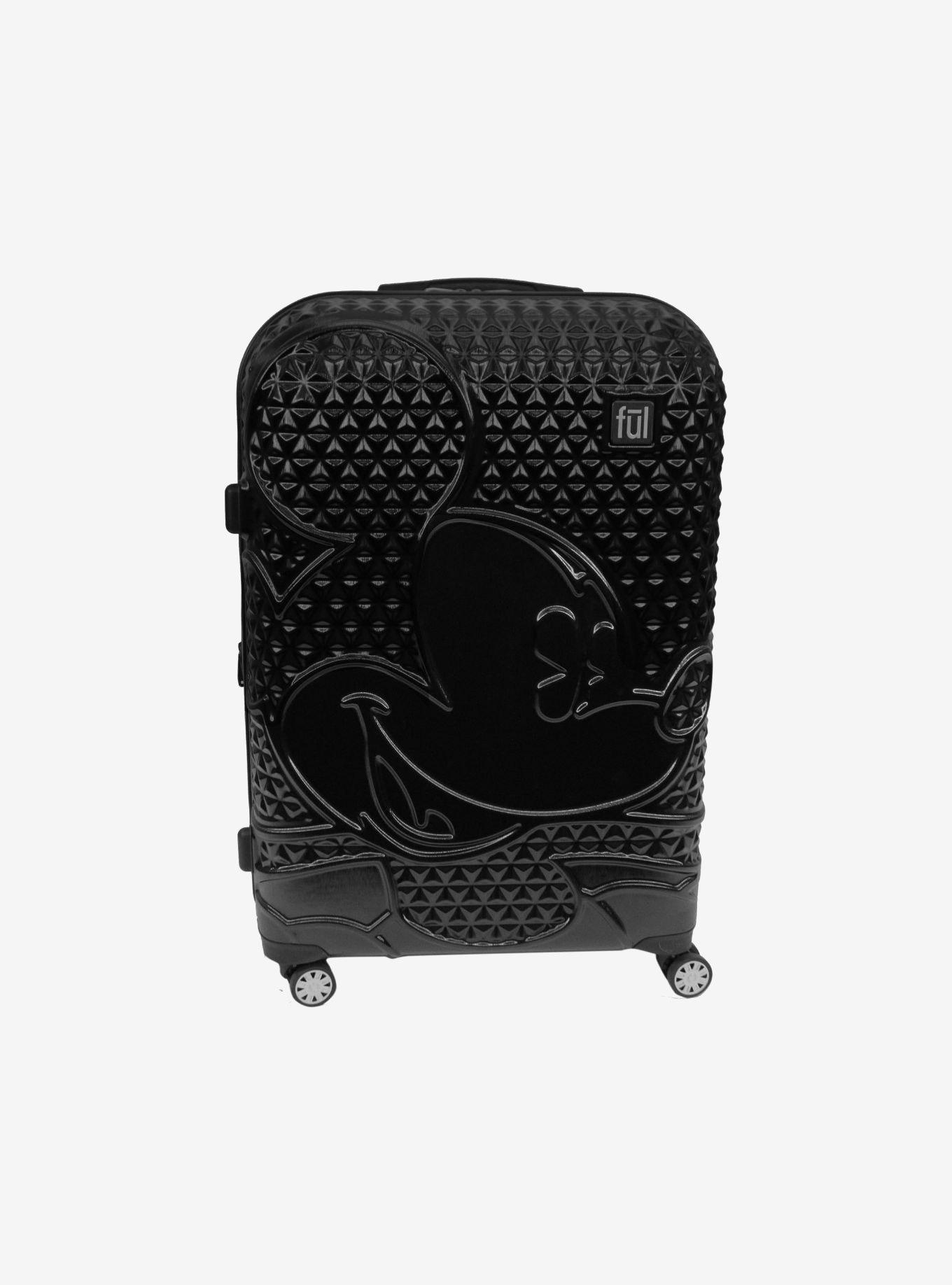 FUL Disney Mickey Mouse 25 Inch Textured Hard Sided Rolling Luggage, , hi-res