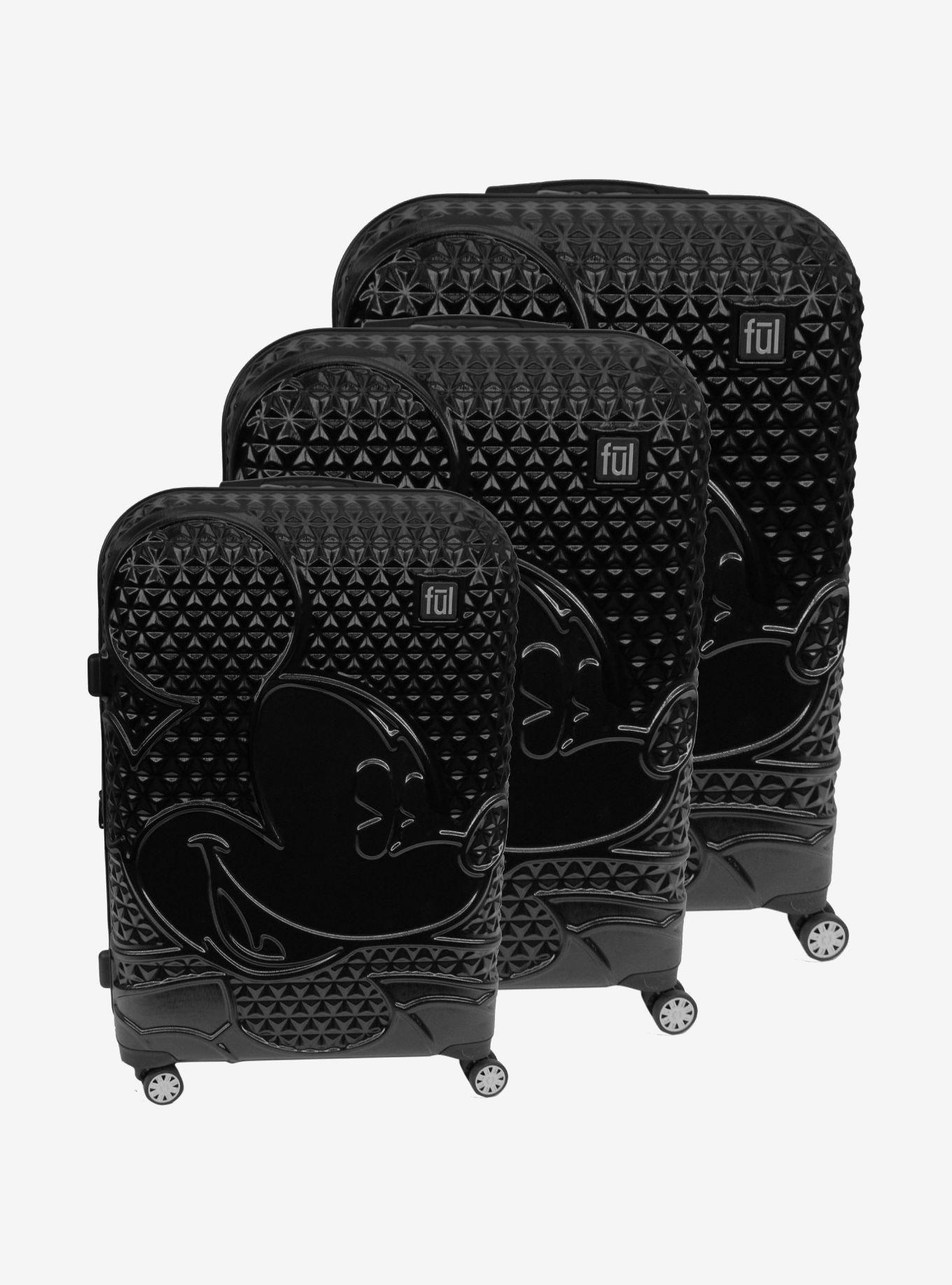 FUL Disney Mickey Mouse Textured Hard Sided 3 Piece Luggage Set, , hi-res