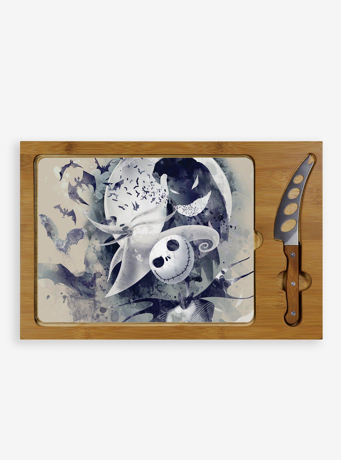 Disney Nightmare Before Christmas Jack & Zero Icon Glass Top Serving Tray & Knife Set, , hi-res
