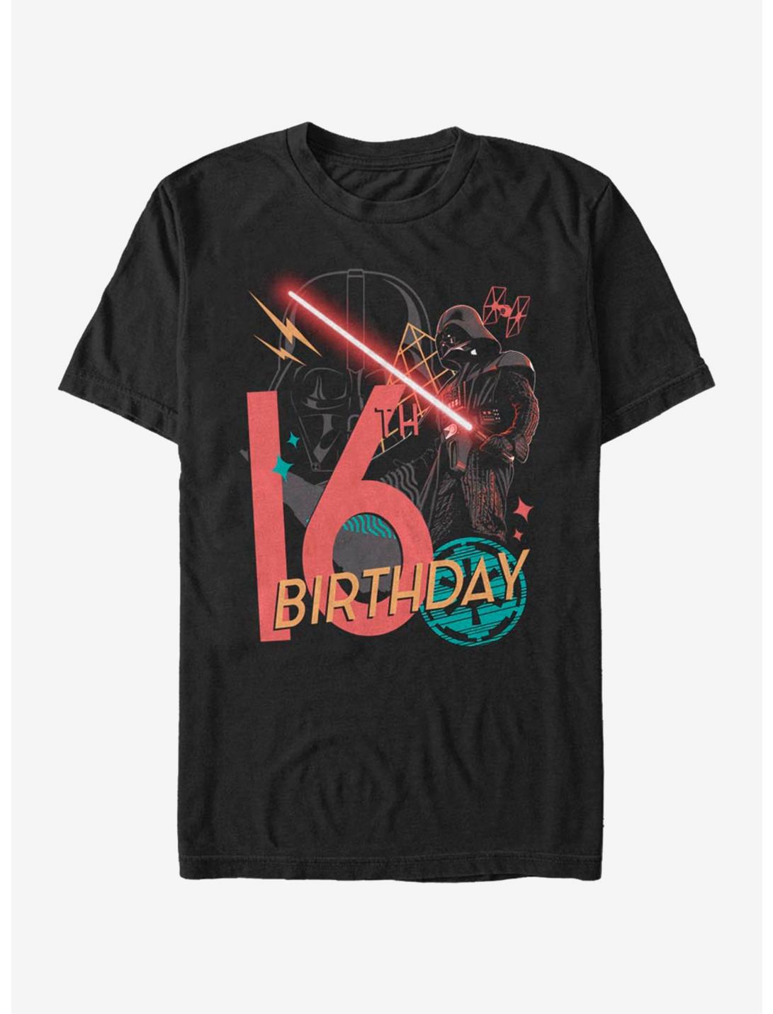 Star Wars Vader 16th B-Day T-Shirt, BLACK, hi-res