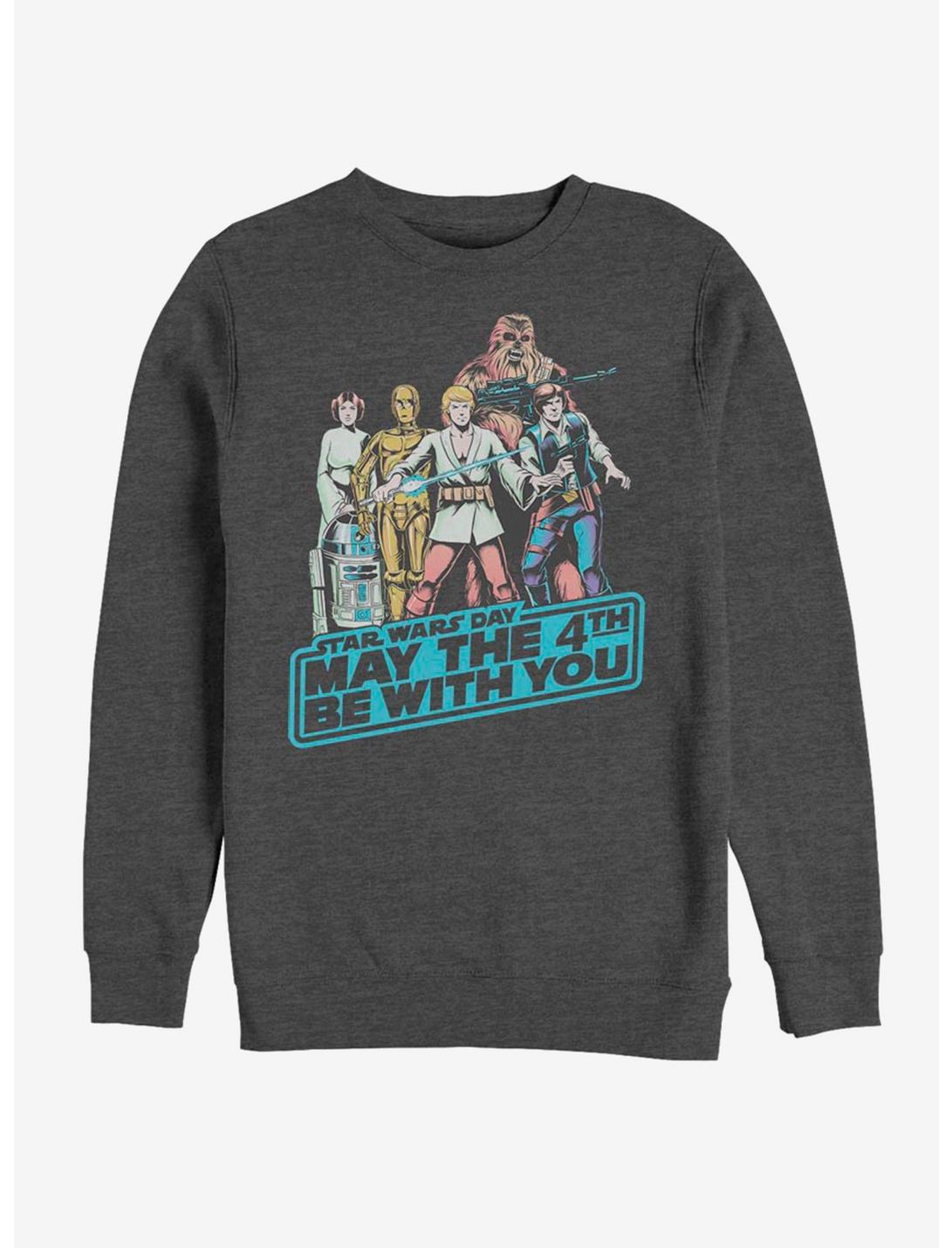 Star Wars May Fourth Group Sweatshirt, CHAR HTR, hi-res