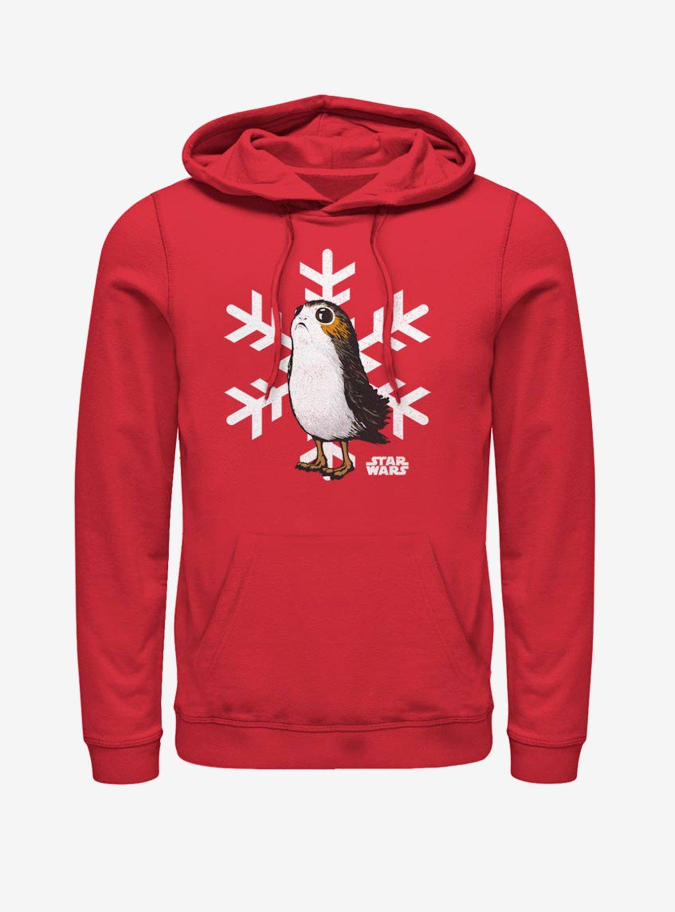 Star Wars Porg Snowflake Hoodie, RED, hi-res