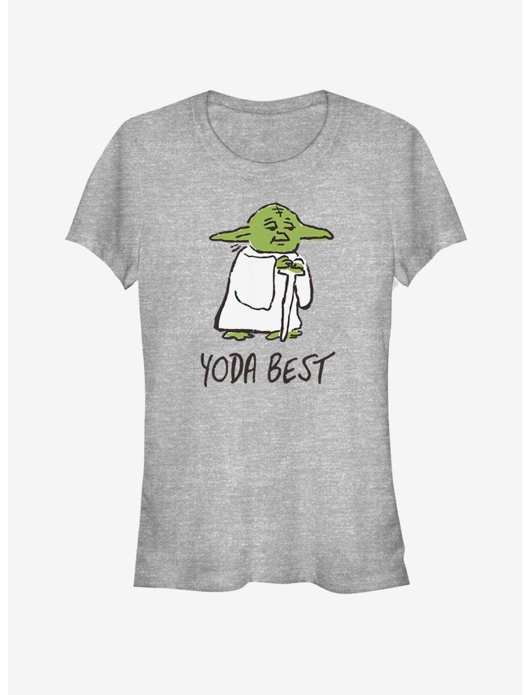 Star Wars Yoda Best Doodle Girls T-Shirt, ATH HTR, hi-res