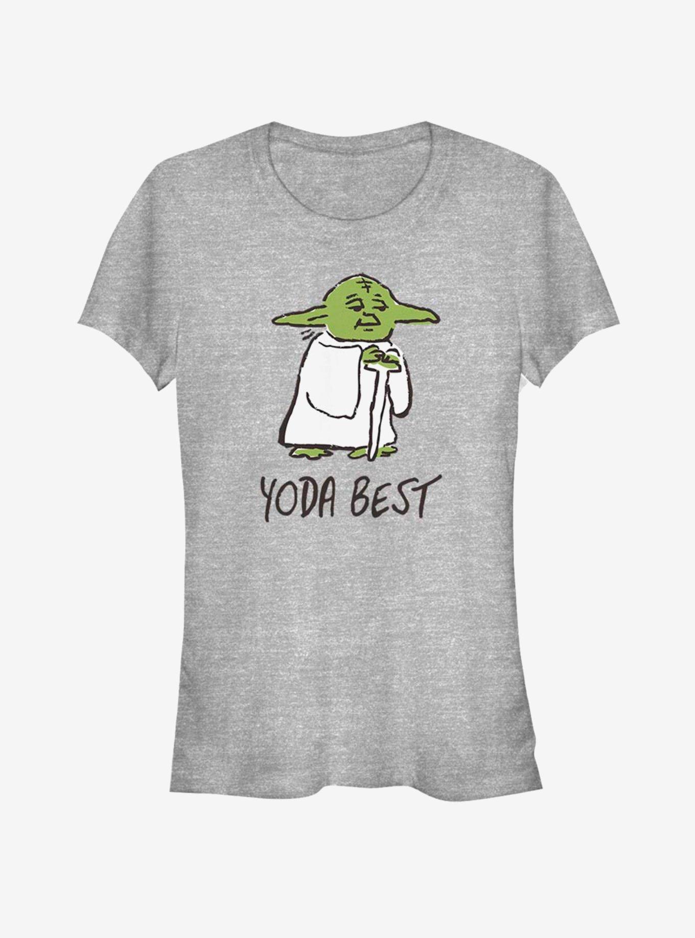 Star Wars Yoda Best Doodle Girls T-Shirt, ATH HTR, hi-res