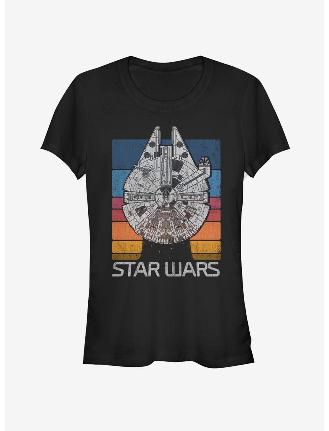 Star Wars Falcon Colors Girls T-Shirt, BLACK, hi-res