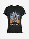 Star Wars Falcon Colors Girls T-Shirt, BLACK, hi-res