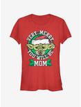Star Wars Merry Yoda Mom Girls T-Shirt, RED, hi-res