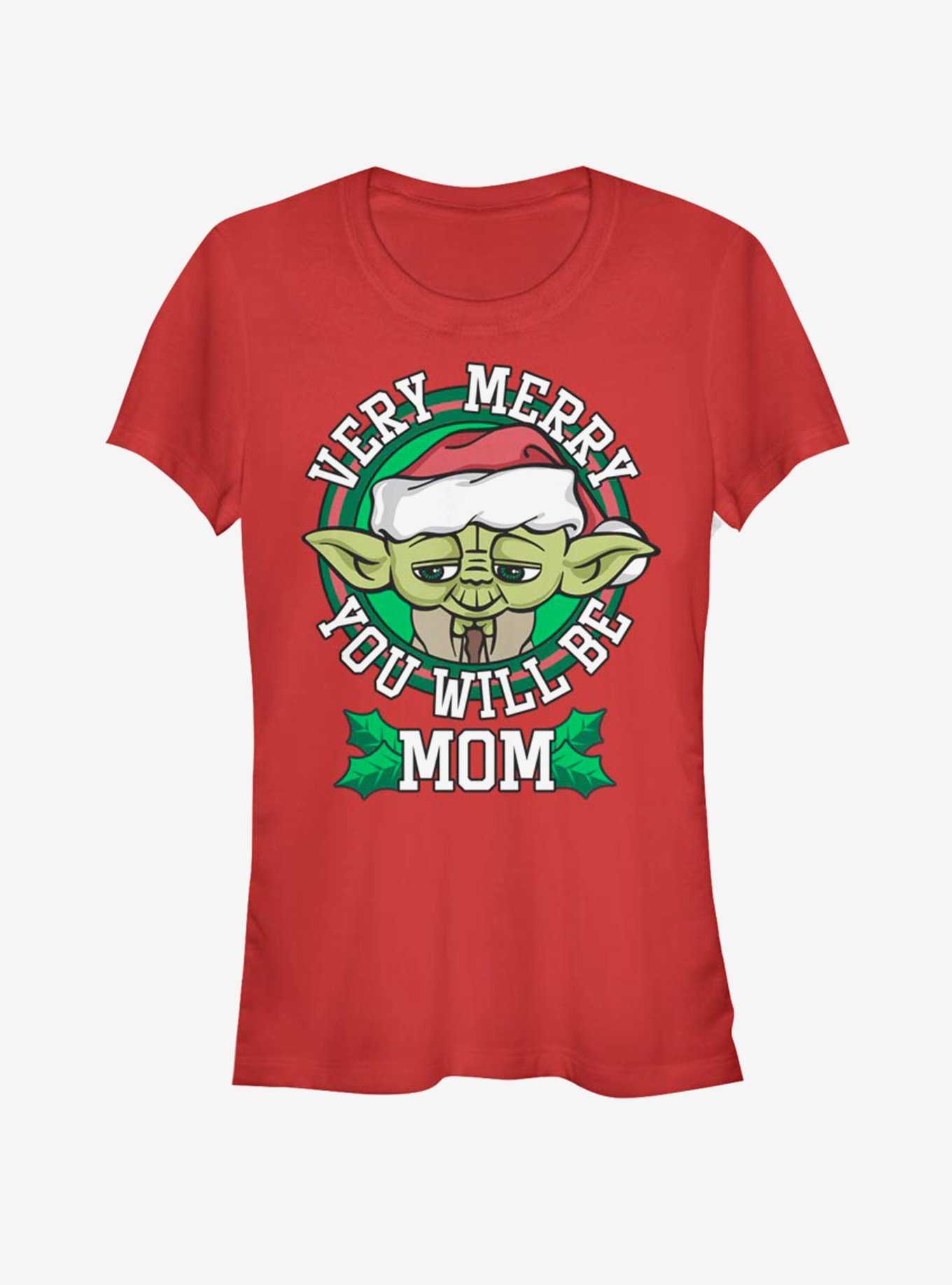 Star Wars Merry Yoda Mom Girls T-Shirt, , hi-res