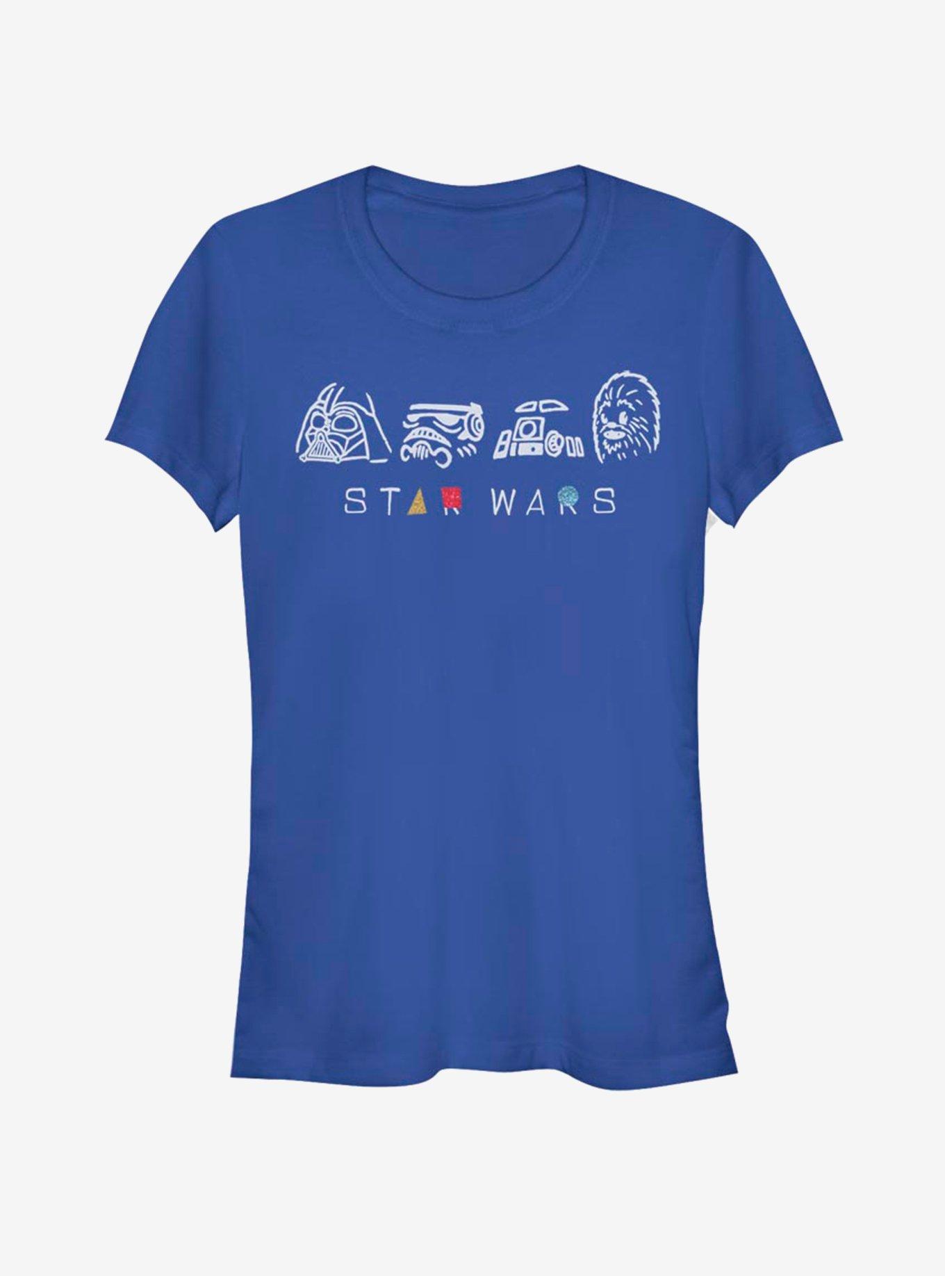 Star Wars Geometry Shine Girls T-Shirt, ROYAL, hi-res