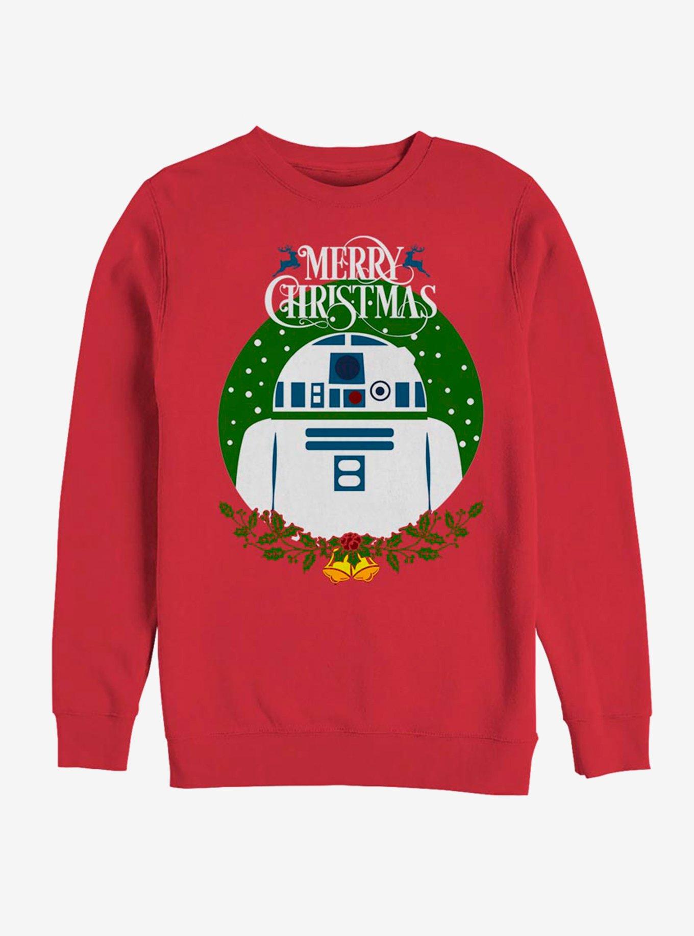 Star Wars R2D2 Wreath Sweatshirt, RED, hi-res