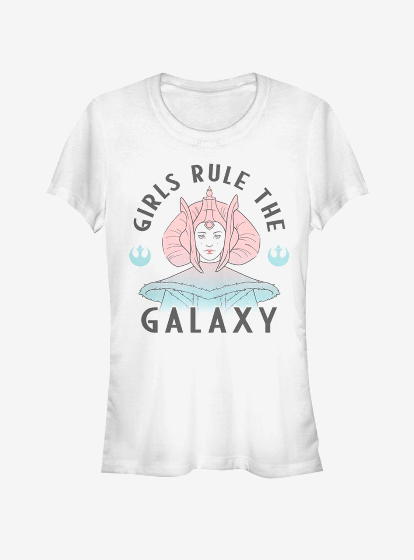 Star Wars Amidala Rules Galaxy Girls T-Shirt, WHITE, hi-res