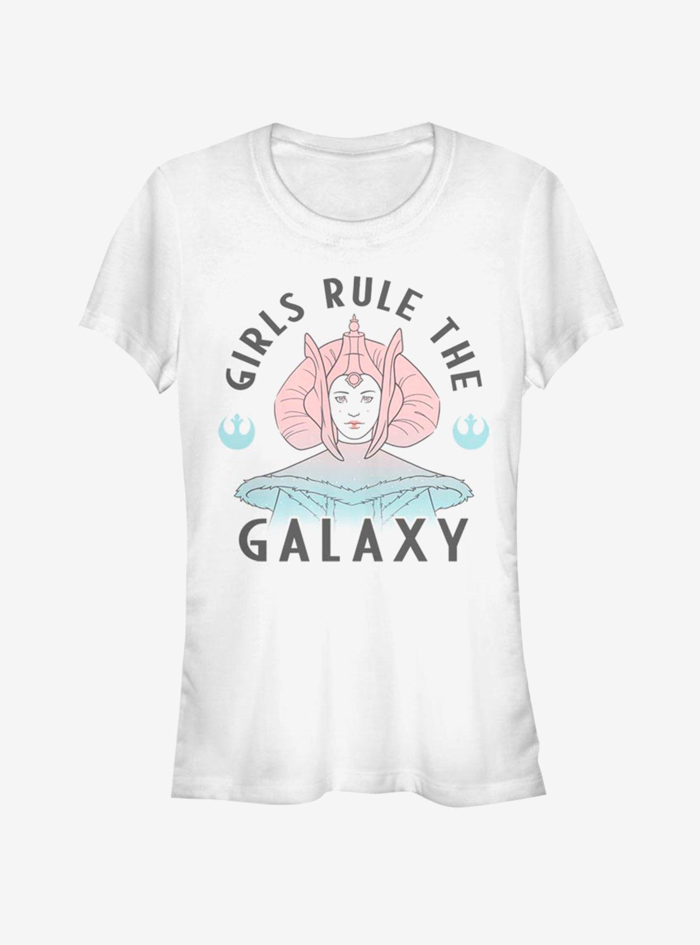 Star Wars Amidala Rules Galaxy Girls T-Shirt, WHITE, hi-res