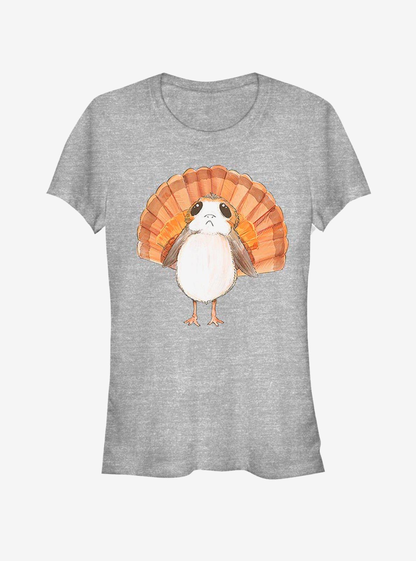 Star Wars Porg Turkey Girls T-Shirt, ATH HTR, hi-res