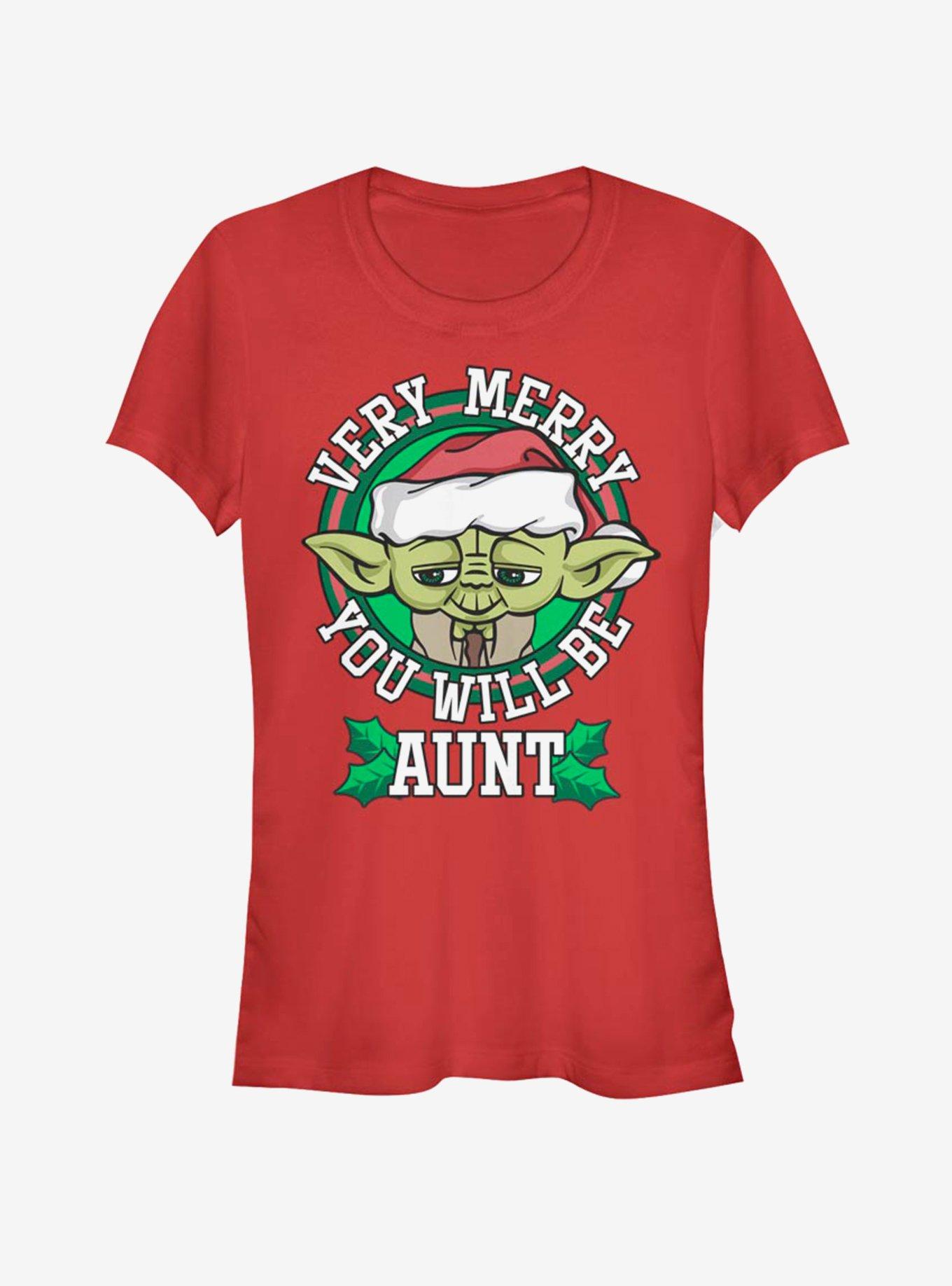 Star Wars Merry Yoda Aunt Girls T-Shirt, , hi-res