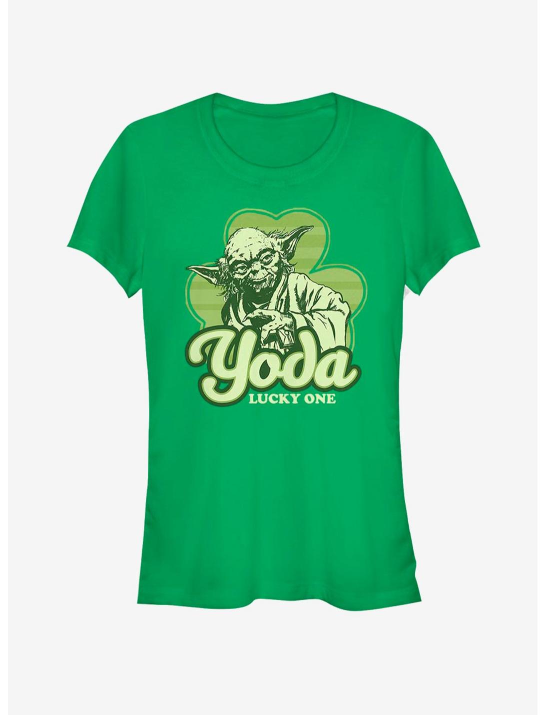 Star Wars Yoda Lucky Retro Girls T-Shirt, KELLY, hi-res