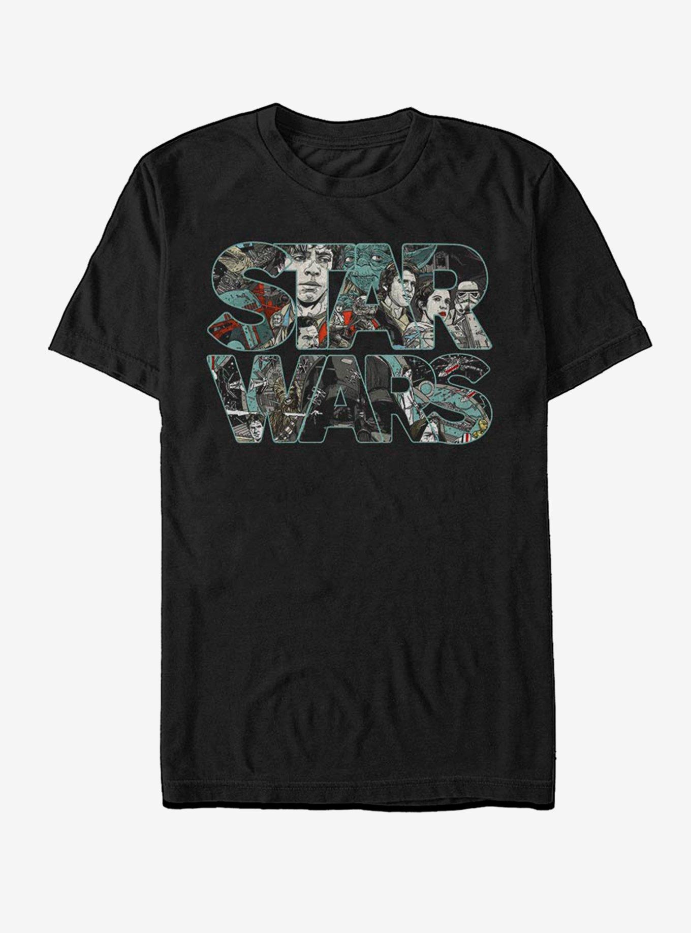Star Wars Poster Text T-Shirt, BLACK, hi-res