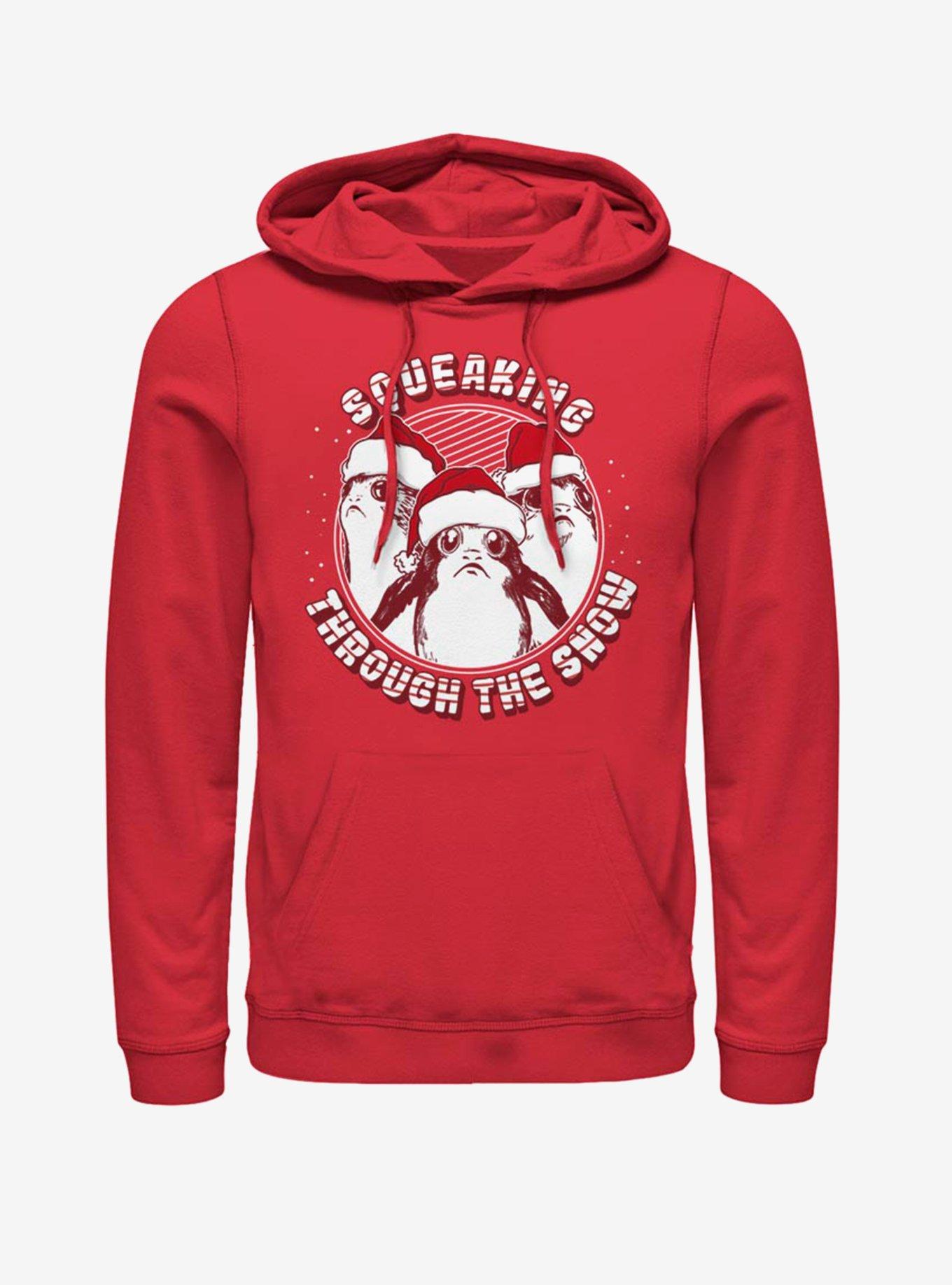 Star Wars Squeaking Through the Snow Hoodie, RED, hi-res