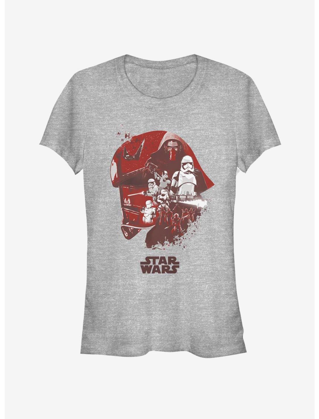 Star Wars Phasma Head Fill Girls T-Shirt, ATH HTR, hi-res