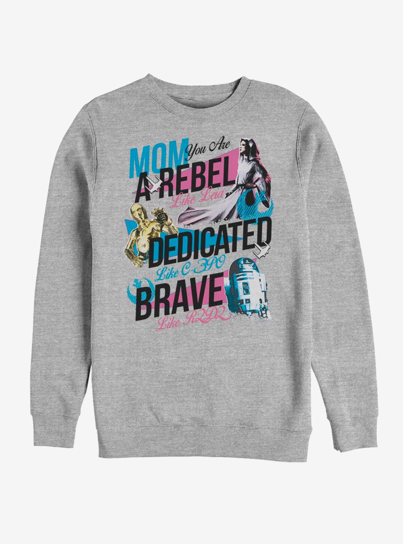 Star Wars Rebel Mom Sweatshirt - GREY | Hot Topic