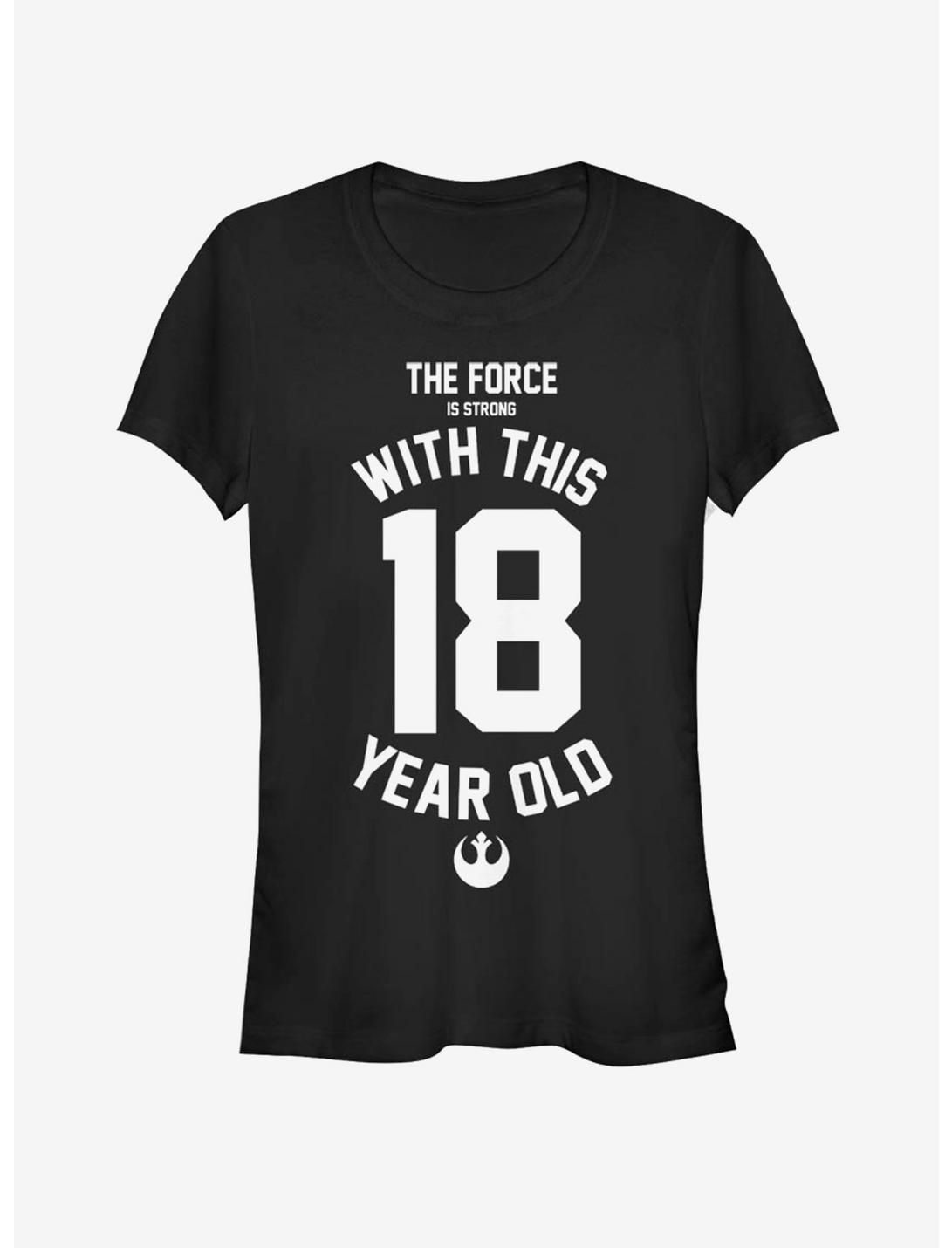 Star Wars Force Sensitive Eighteen Girls T-Shirt, BLACK, hi-res