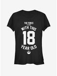 Star Wars Force Sensitive Eighteen Girls T-Shirt, BLACK, hi-res