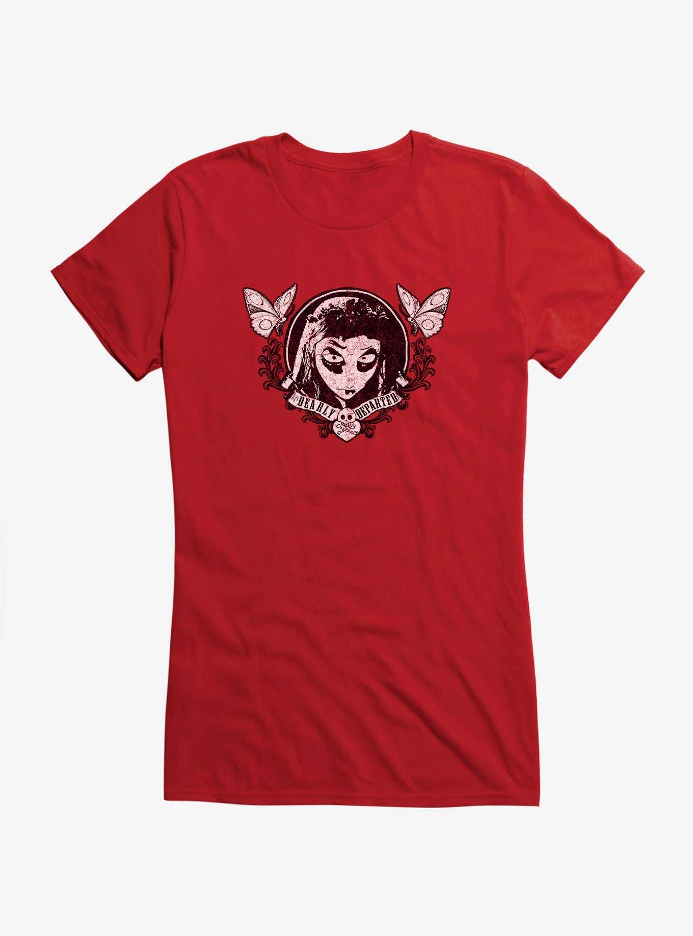 Corpse Bride Emily Dearly Departed Girls T-Shirt, RED, hi-res