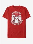 Star Wars Squeaking Through the Snow T-Shirt, RED, hi-res