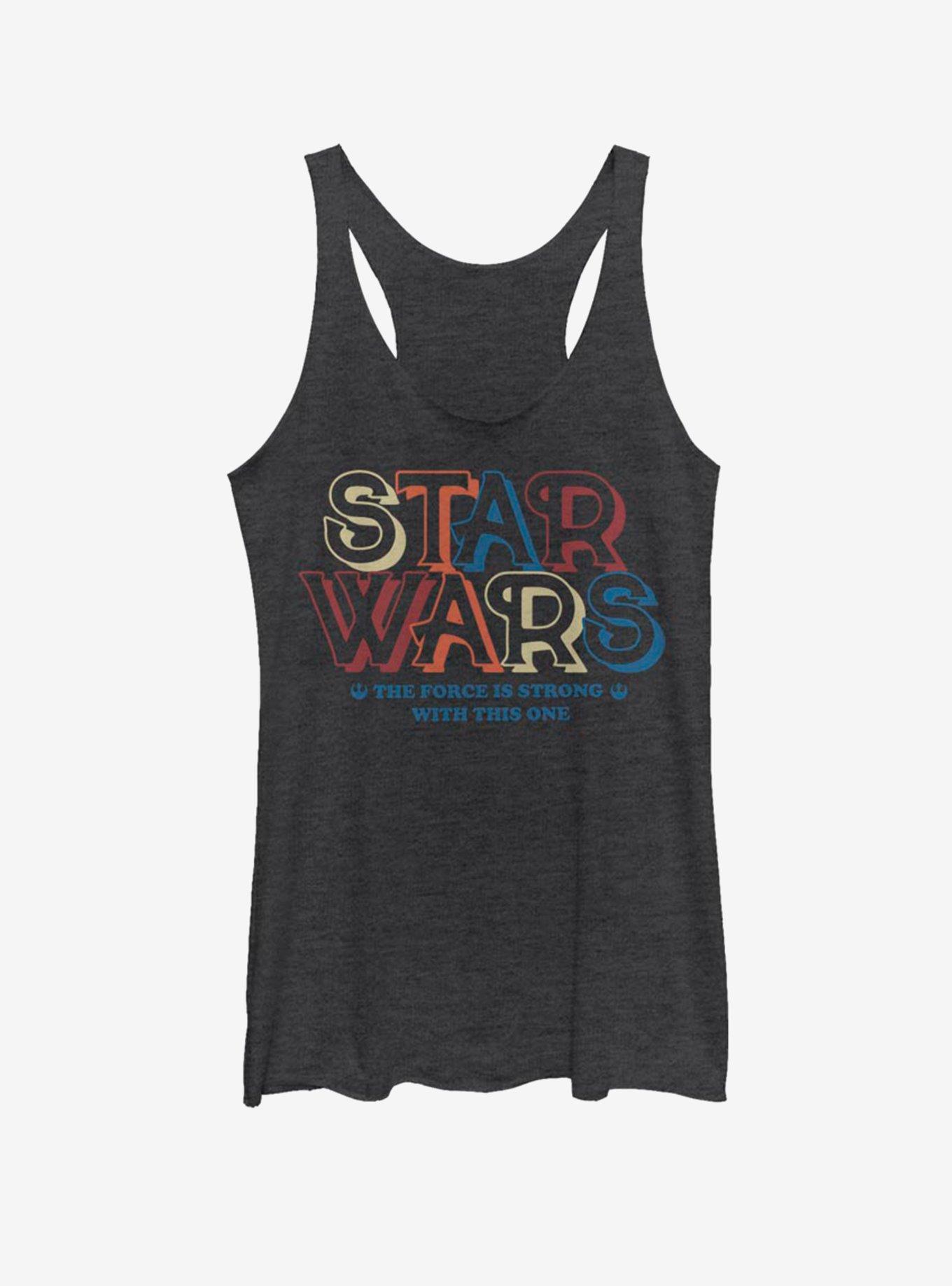 Star Wars Typed Star Wars Girls Tank, BLK HTR, hi-res