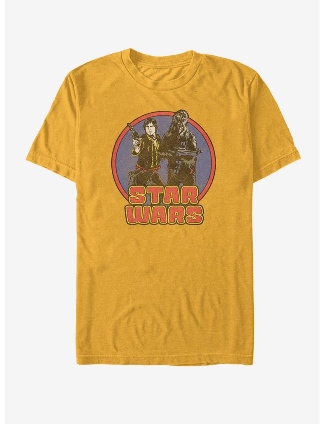 Star Wars Circle Chewy and Han T-Shirt, GOLD, hi-res
