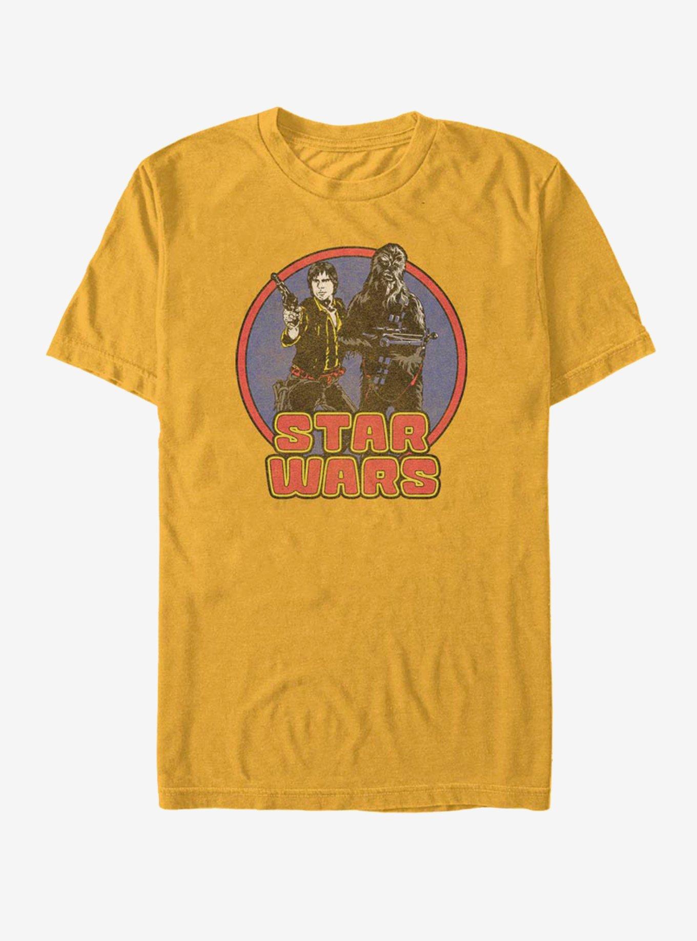 Star Wars Circle Chewy and Han T-Shirt, GOLD, hi-res