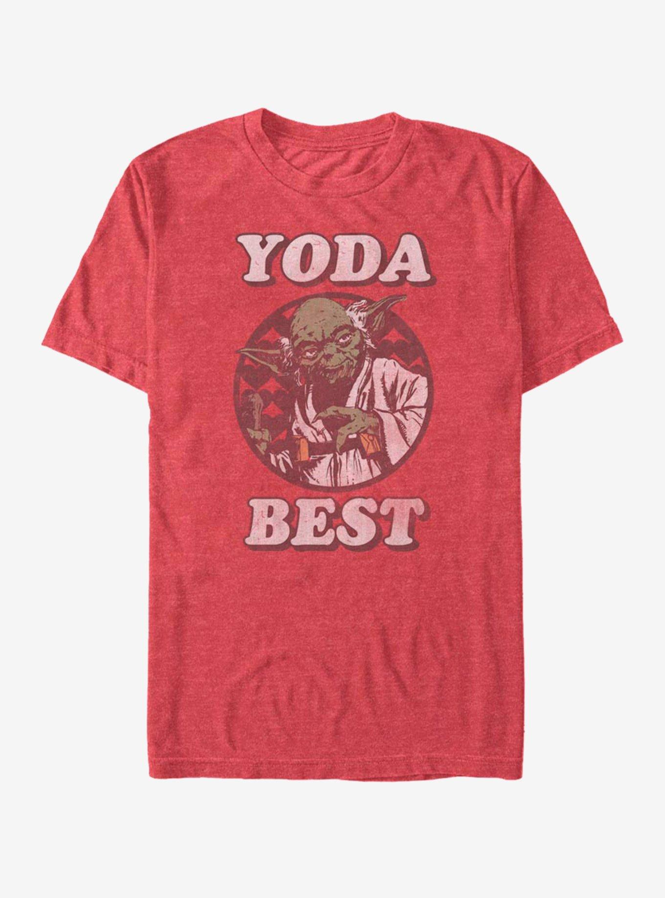 Star Wars Yoda Best T-Shirt, RED HTR, hi-res